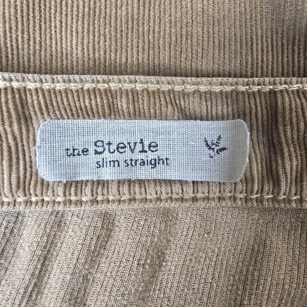 Adriano Goldschmied  Corduroy Pants Womens 34x32 The Stevie Slim Straight‎ Brown - Picture 3 of 7